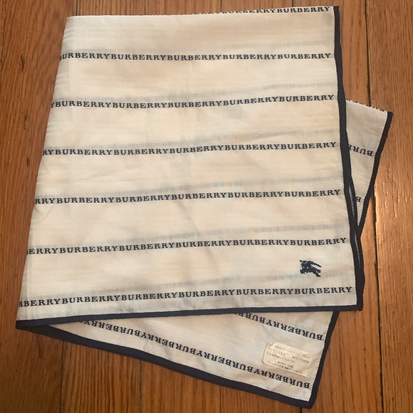 NWT Burberry scarf (navy & white) - Picture 1 of 10